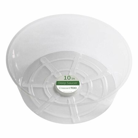 CRESCENT GARDEN 3.7 in. H X 10 in. D Plastic Plant Saucer Clear BV100D00C